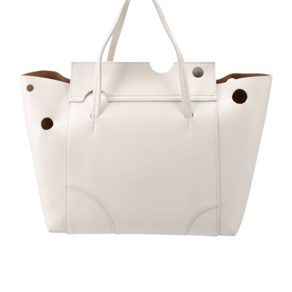 Off-White White Tote Bag with Structured Design - Picture 5 of 10